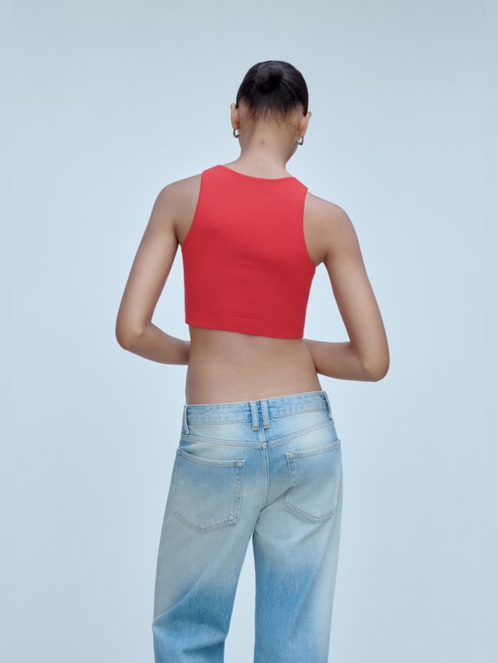 Mango Red Sleeveless Cropped Tank NWT - Picture 4 of 7